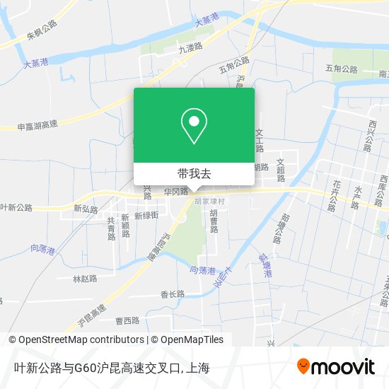 叶新公路与G60沪昆高速交叉口地图