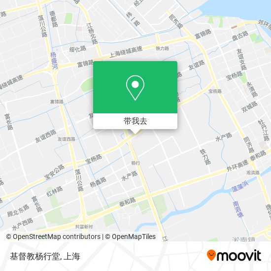 基督教杨行堂地图