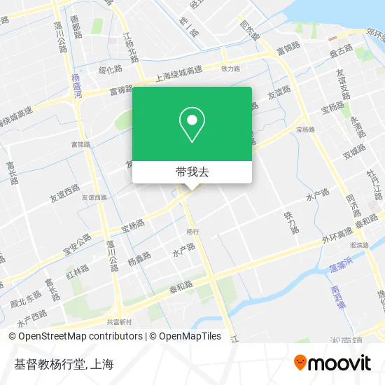 基督教杨行堂地图