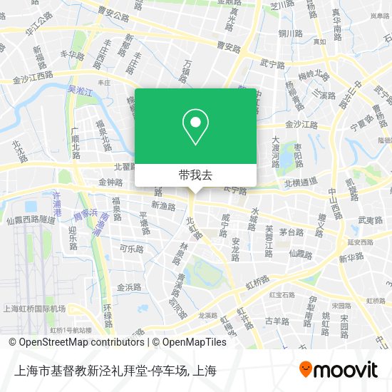 上海市基督教新泾礼拜堂-停车场地图