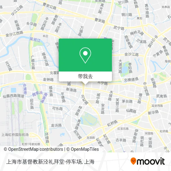 上海市基督教新泾礼拜堂-停车场地图