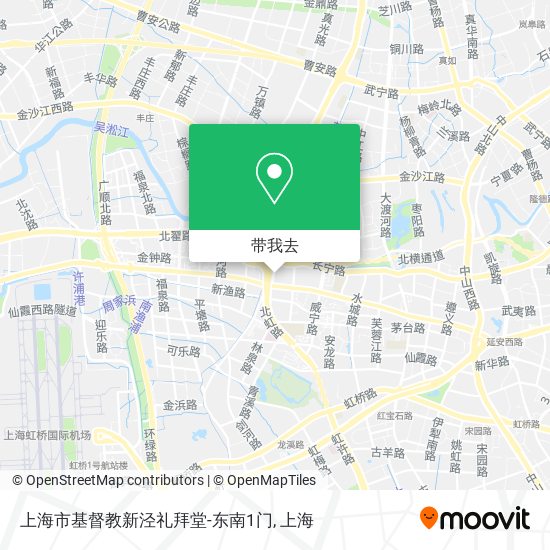上海市基督教新泾礼拜堂-东南1门地图
