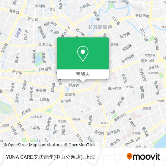 YUNA CARE皮肤管理(中山公园店)地图