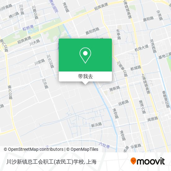 川沙新镇总工会职工(农民工)学校地图