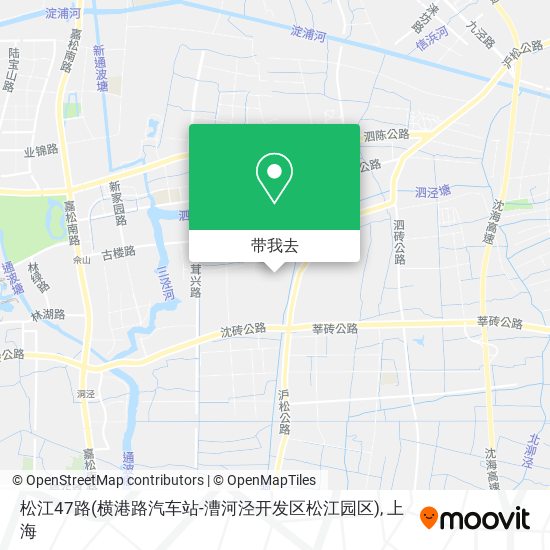 松江47路(横港路汽车站-漕河泾开发区松江园区)地图