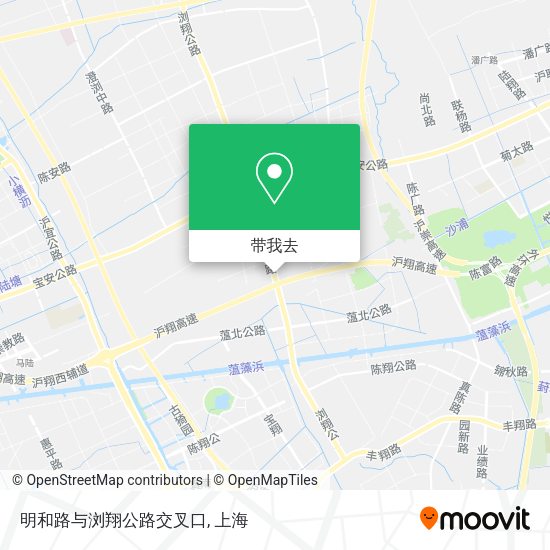 明和路与浏翔公路交叉口地图