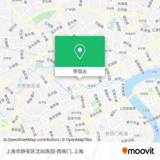 上海市静安区北站医院-西南门地图