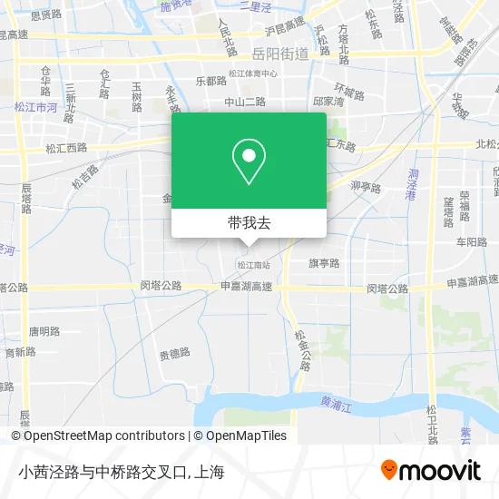 小茜泾路与中桥路交叉口地图