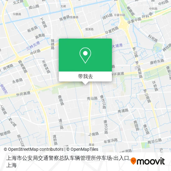 上海市公安局交通警察总队车辆管理所停车场-出入口地图