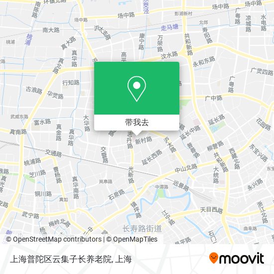 上海普陀区云集子长养老院地图