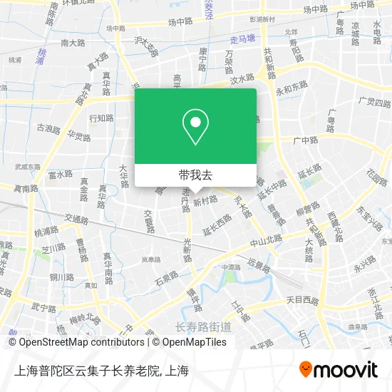 上海普陀区云集子长养老院地图