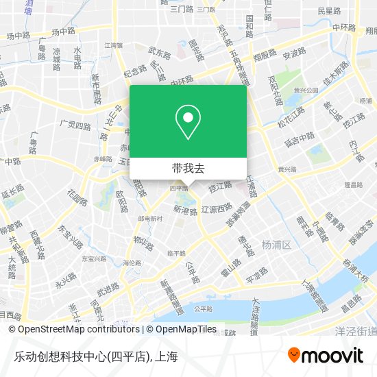 乐动创想科技中心(四平店)地图