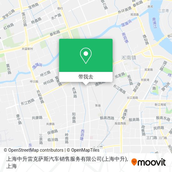 上海中升雷克萨斯汽车销售服务有限公司地图