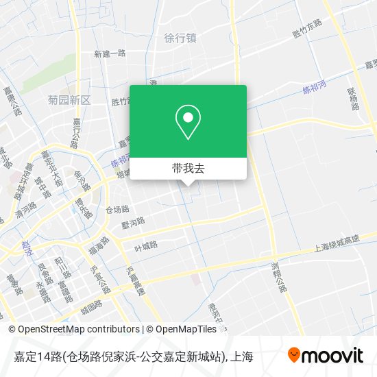 嘉定14路(仓场路倪家浜-公交嘉定新城站)地图