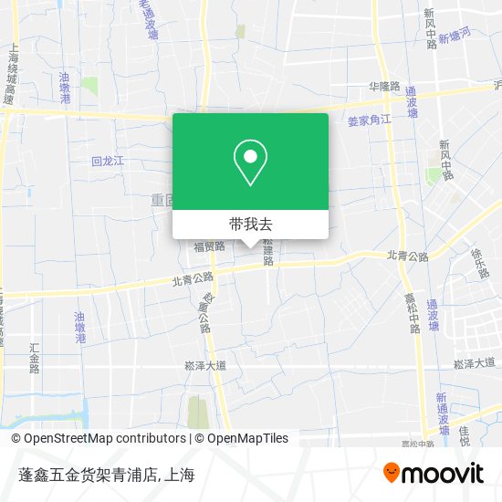 蓬鑫五金货架青浦店地图