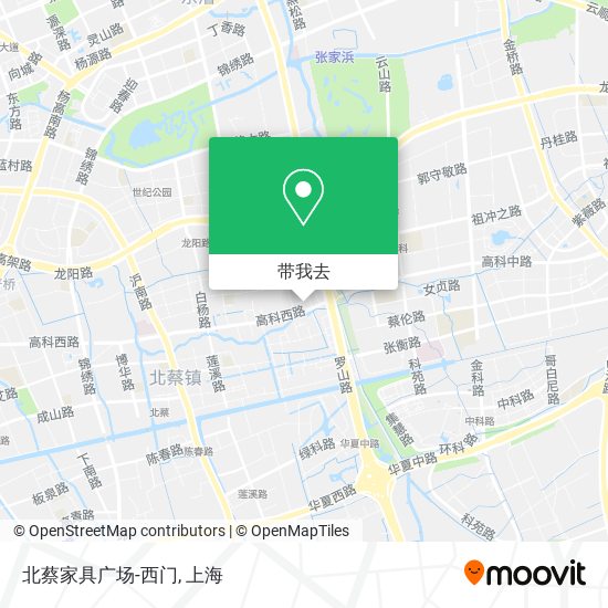 北蔡家具广场-西门地图