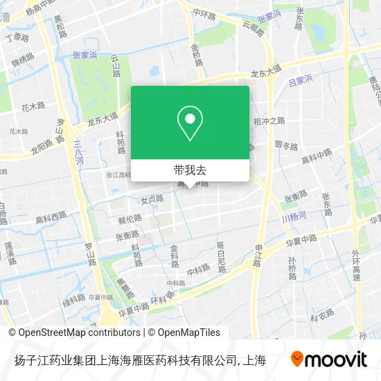 扬子江药业集团上海海雁医药科技有限公司地图