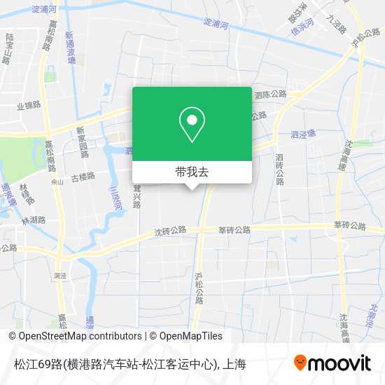 松江69路(横港路汽车站-松江客运中心)地图