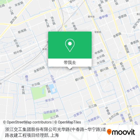 浙江交工集团股份有限公司光华路(中春路~华宁路)道路改建工程项目经理部地图