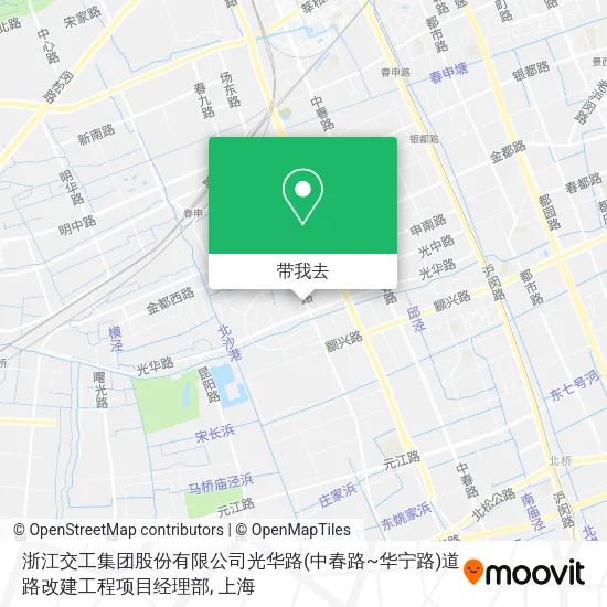 浙江交工集团股份有限公司光华路(中春路~华宁路)道路改建工程项目经理部地图