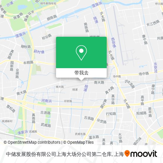 中储发展股份有限公司上海大场分公司第二仓库地图