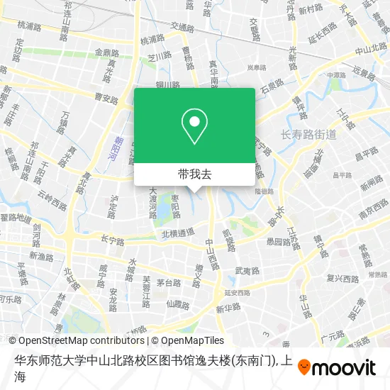 华东师范大学中山北路校区图书馆逸夫楼(东南门)地图