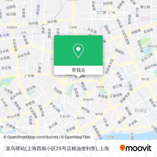 菜鸟驿站(上海西南小区25号店粮油便利旁)地图