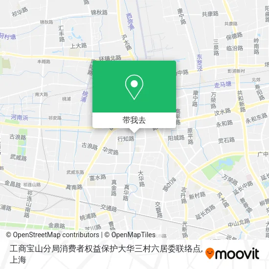 工商宝山分局消费者权益保护大华三村六居委联络点地图