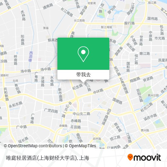 唯庭轻居酒店(上海财经大学店)地图
