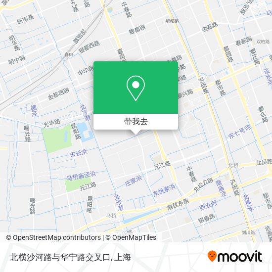 北横沙河路与华宁路交叉口地图