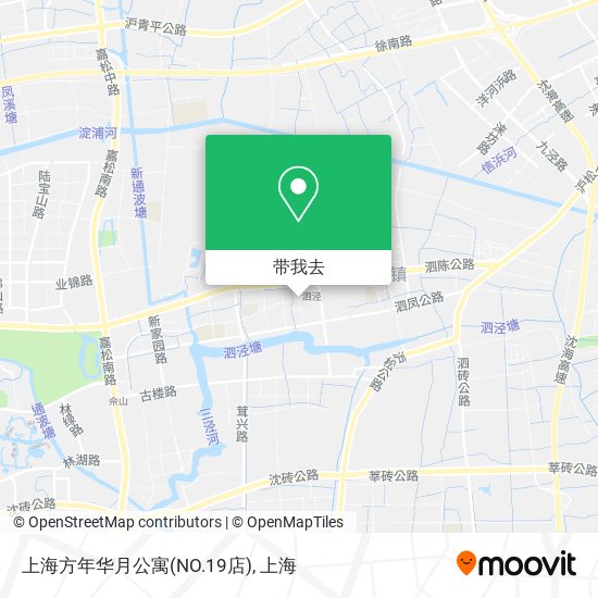 上海方年华月公寓(NO.19店)地图