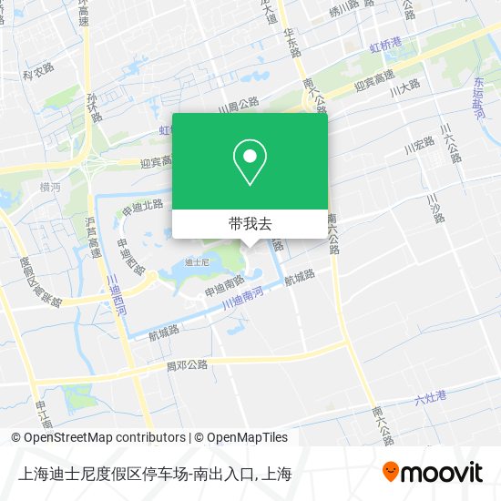上海迪士尼度假区停车场-南出入口地图