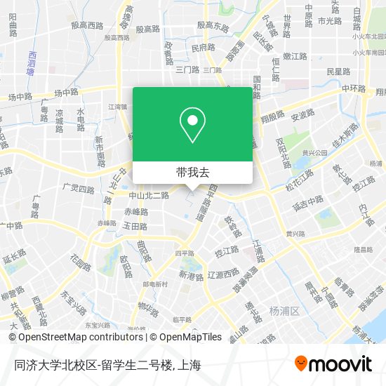 同济大学北校区-留学生二号楼地图