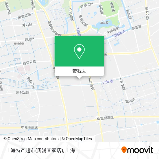上海特产超市(周浦宜家店)地图