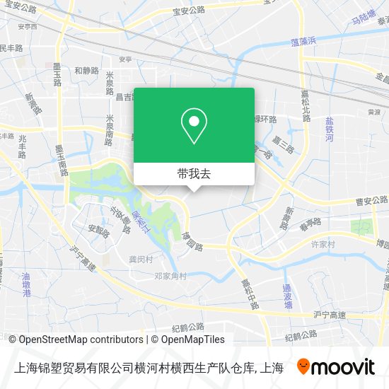 上海锦塑贸易有限公司横河村横西生产队仓库地图