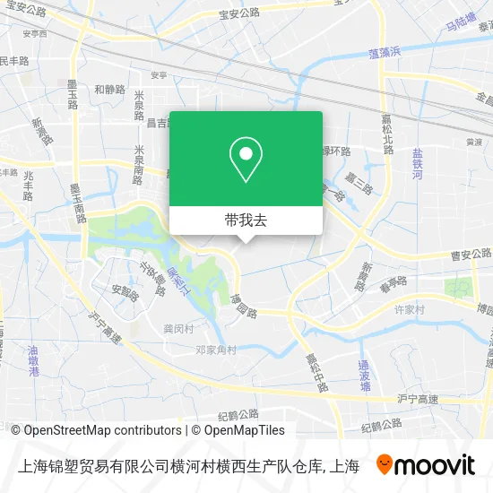 上海锦塑贸易有限公司横河村横西生产队仓库地图