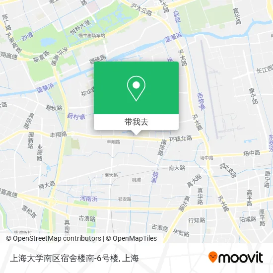 上海大学南区宿舍楼南-6号楼地图