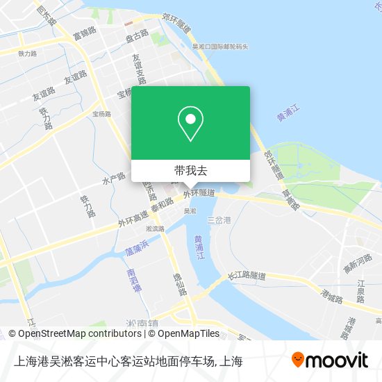 上海港吴淞客运中心客运站地面停车场地图