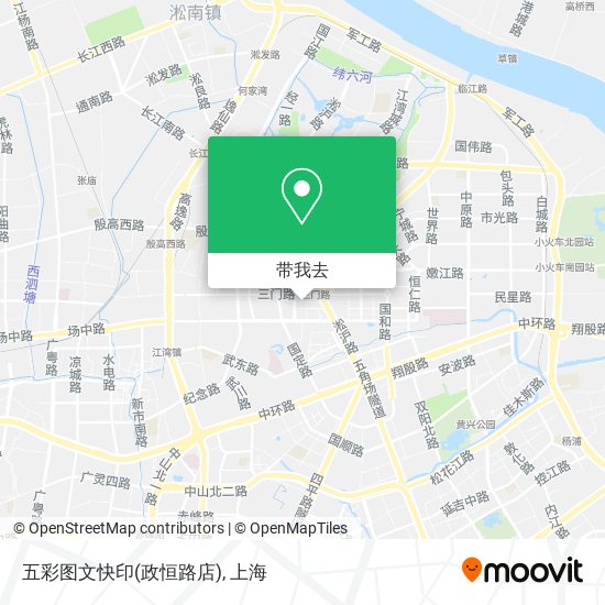 五彩图文快印(政恒路店)地图