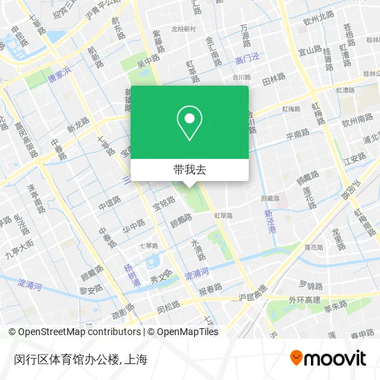 闵行区体育馆办公楼地图