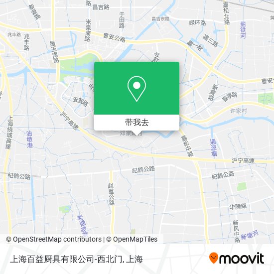 上海百益厨具有限公司-西北门地图