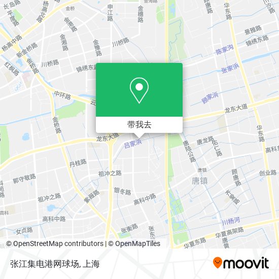 张江集电港网球场地图