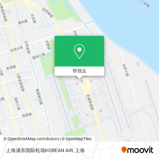 上海浦东国际机场KOREAN AIR地图