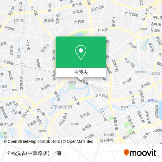 卡福洗衣(中潭路店)地图