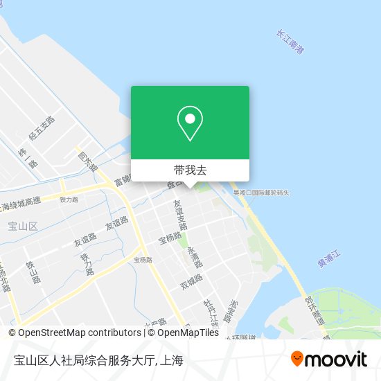宝山区人社局综合服务大厅地图