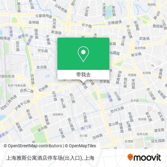 上海雅斯公寓酒店停车场(出入口)地图