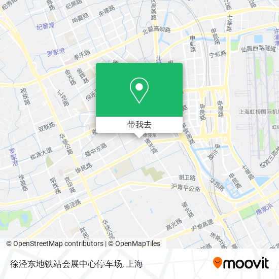 徐泾东地铁站会展中心停车场地图