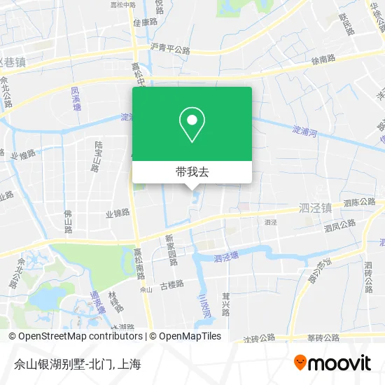 佘山银湖别墅-北门地图