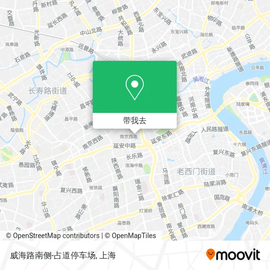 威海路南侧-占道停车场地图