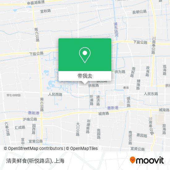 清美鲜食(听悦路店)地图